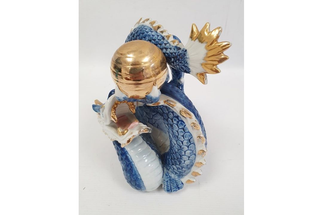 Chinese turquoise glazed model Buddhist lion,18cm high, two various bisque and partly glazed figures - Image 16 of 31