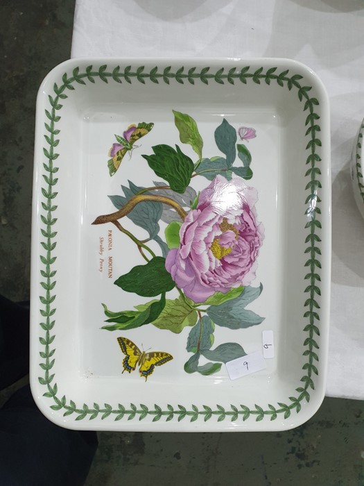 Two Portmeirion rectangular casserole dishes, teapot, circular dish, six coffee cups and saucers and - Image 4 of 14