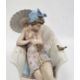 Lladro porcelain table lamp in the form of girl and puppy beside tree trunk, 12cm high and Lladro - Image 9 of 21
