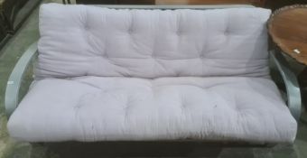 Futon sofa bed with metal frame