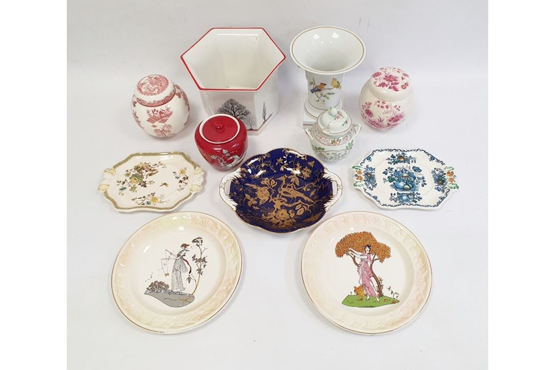Two Masons ironstone pottery ginger jars and covers, Adams 'Calyx' ware two-handled vase and - Image 1 of 15