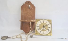 Late 18th / early 19th century longcase clock movement, converted to bracket clock, 30 hour striking
