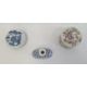 Chinese porcelain miniature vase with underglaze blue dragon and cloud scroll decoration, four - Image 2 of 3