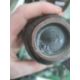 Studio stoneware bottle vase, slightly ribbed cylindrical body, 12cm high, impressed mark, pair slip - Image 5 of 7