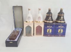 Assorted whisky to include a bottle marked Glamis Castle in presentation case and four commemorative