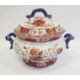 19th century Alcocks Indian ironstone two-handled soup tureen and cover and pair matching soup - Image 3 of 11