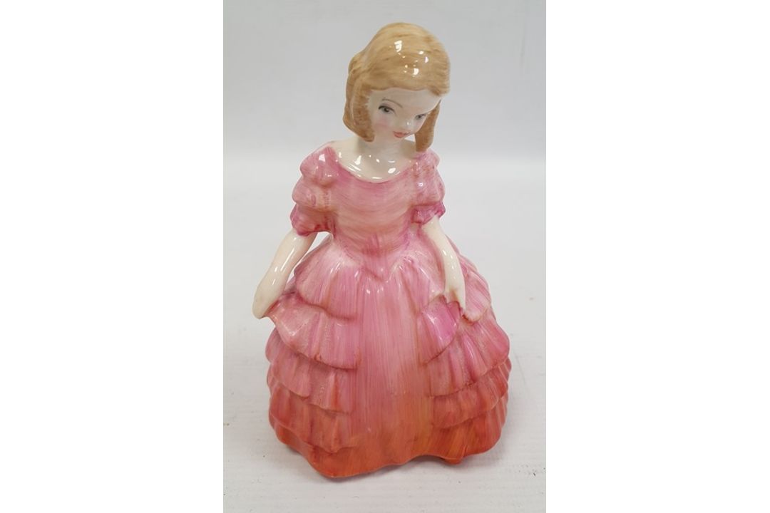 Doulton china figure 'Rose' HN1368. another 'Dinky Do' HN1678 and late Georgian Spode porcelain slop - Image 4 of 7