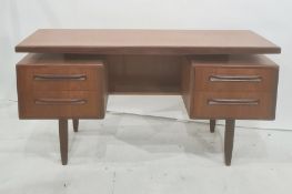 20th century G-Plan teak Fresco vanity dressing table designed by Victor Wilkins for G-Plan, with