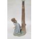 Lladro porcelain table lamp in the form of girl and puppy beside tree trunk, 12cm high and Lladro - Image 6 of 21