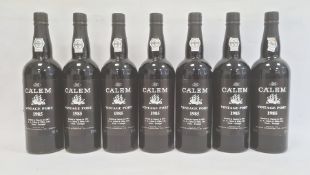 Seven bottles of 1985 Calems vintage port, bottled in Oporto 1987 by A A Calem & Filho, Lda,