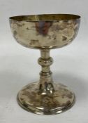 An early 20th century silver chalice, maker Thomas Pratt & Son, London 1910, 6.5toz, 11.5cm high