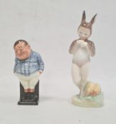 Royal Doulton china figure 'Baby Bunting', 13.5cm high and Doulton china miniature figure 'Fat Boy',