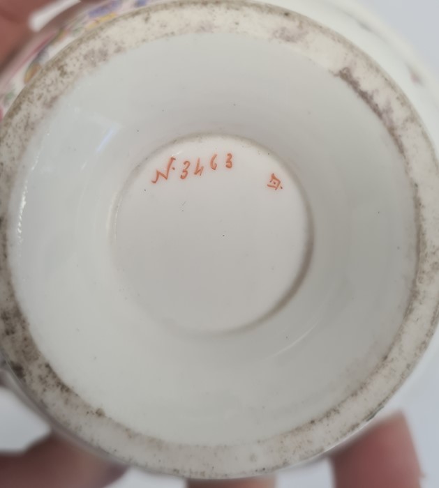 19th century Bloor Derby teacup and saucer with floral sprig decoration, two early Victorian china - Image 5 of 11