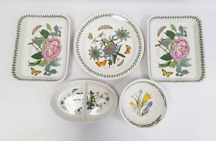 Two Portmeirion rectangular casserole dishes, teapot, circular dish, six coffee cups and saucers and - Image 2 of 14