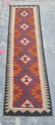 Maimana Kelim runner, 200 x 60cmCondition ReportGenerally okay - light wear and tear