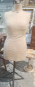 Vintage dressmaker's dummy, no.4S, on metal tripod