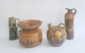 Royal Doulton Seriesware bulbous flagon decorated with man with pipe and ears of barley, a Royal