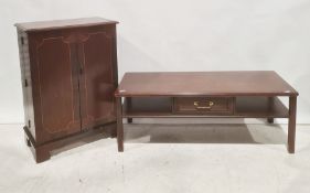 Mid 20th century mahogany coffee table and two-door cabinet (2)