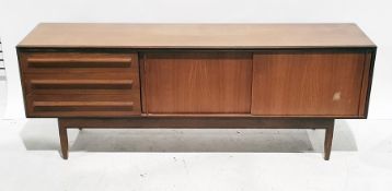 20th century White & Newton teak sideboard, the rectangular top above three drawers, two sliding