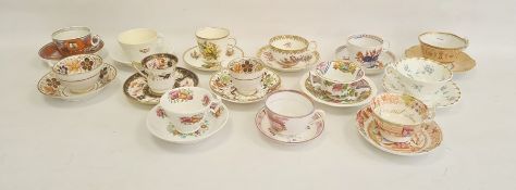 Worcester 'Flight Barr & Barr' cup and saucer, circa 1815, impressed marks with apricot-coloured