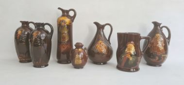 A collection of seven Royal Doulton wares comprising a Kingsware 