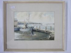 Ronald Carter (20th century school) Watercolour drawing 