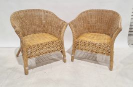 Pair of wicker conservatory-type tub chairs (2)