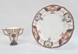 Royal Crown Derby Imari pattern plate and a two-handled cup, early 20th century and later, printed
