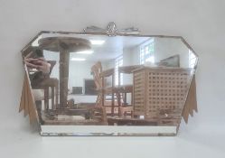 Art Deco mirror, max width approx 68.5cm