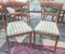 Set of six 19th century bar back dining chairs with drop in seats ( covered in Zoffany fabric)