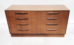 G-Plan Fresco bedroom suite in teak viz:- wardrobe with bifold left hand door and single right