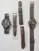 Two Toy Watch gent's watches and three straps