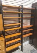 Two Ladderax shelving units, each 63cm wide (2)  Condition ReportNumerous surface scratches,