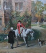 Samuel Edmund Waller (1850 - 1903) Oil  'The Letter' signed and dated lower left. possibly '94, 35cm