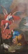 19th century school  Pair of oils on canvas Biblical scenes, unsigned, 84cm x 43cm (2)