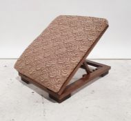 Adjustable stool with fabric top, folding base
