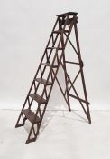 Pair of vintage six-step ladders Condition Report Scratching, dents and general wear throughout.