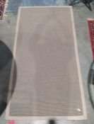 Modern woven grey ground rug, 200cm x 101cm