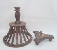 20th century hardwood jardiniere stand to triform base