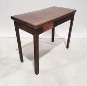 19th century mahogany rectangular topped folding card table