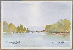 Bryan A Thatcher (20th century)  Watercolours  Nine unframed, of mainly Welsh and Devon scenes,