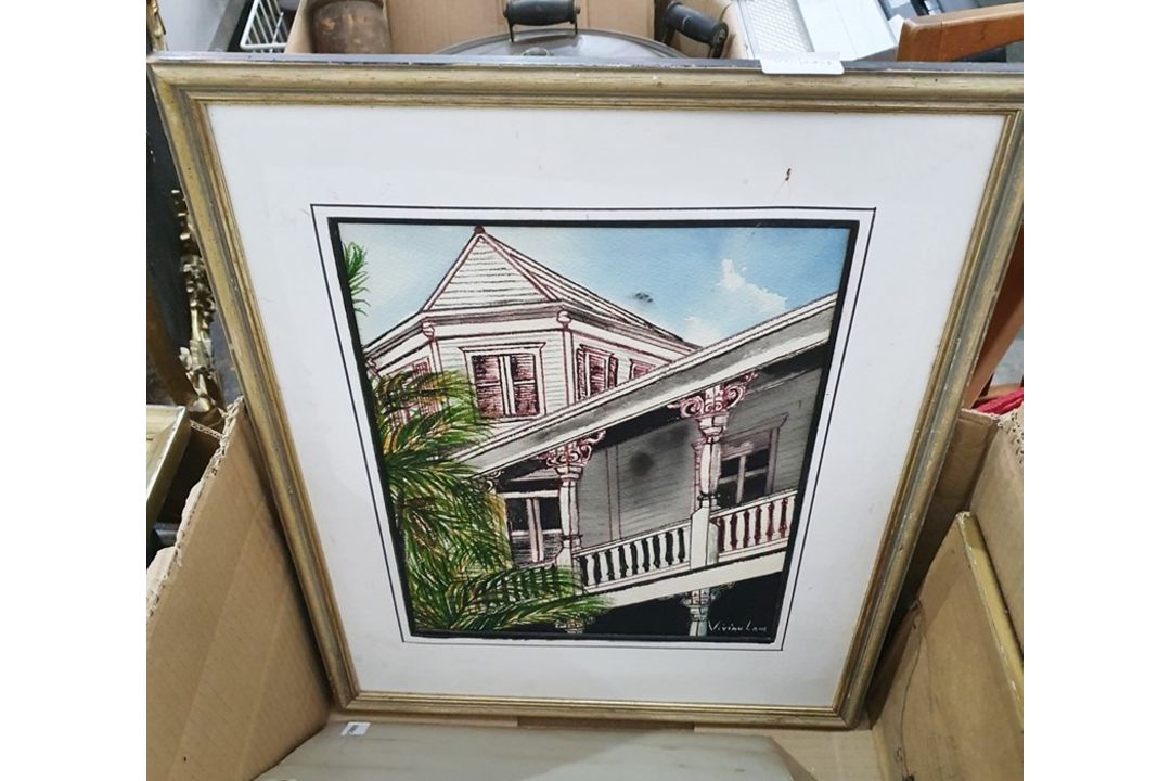 Photograph of a Vickers Victoria III, gilt picture frames and assorted prints and pictures (1 box) - Image 7 of 12