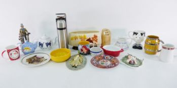 Large resin model of a Cairn Terrier, ceramic model of a Yorkshire Terrier, ceramic model of an