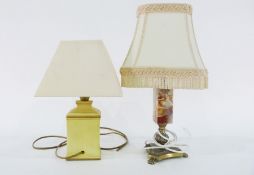 Two small table lamps with shades (2)