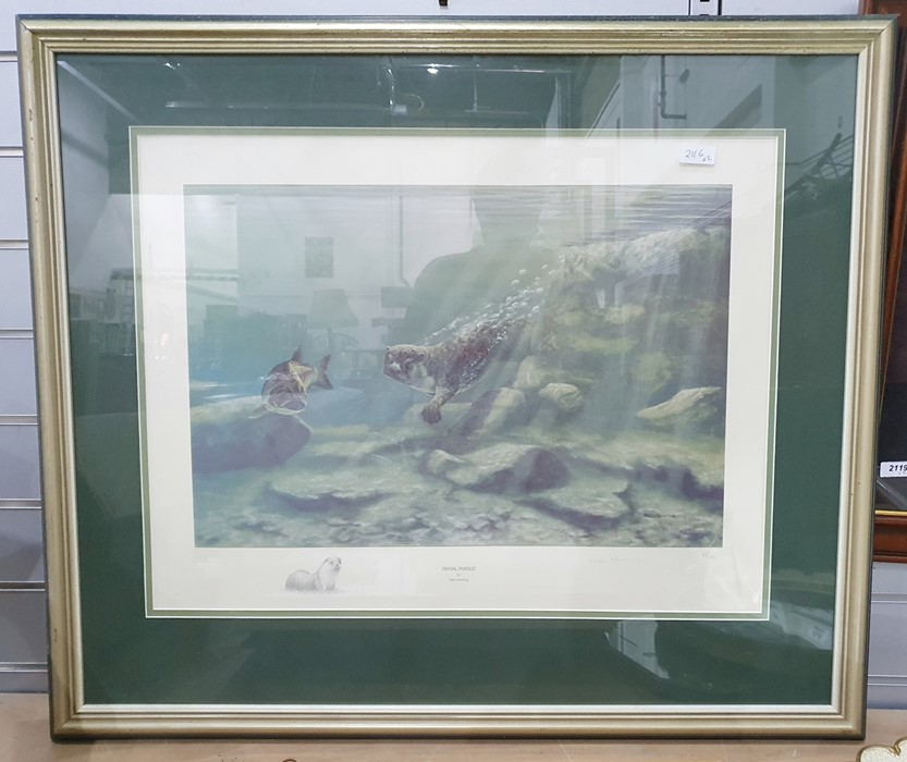 Framed colour print Grand piano in multi colours, 66cm x 65cm (including frame) - Image 2 of 2