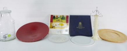 Quantity of assorted items to include two metal buckets, marked 'Coca Cola', brass candlesticks,