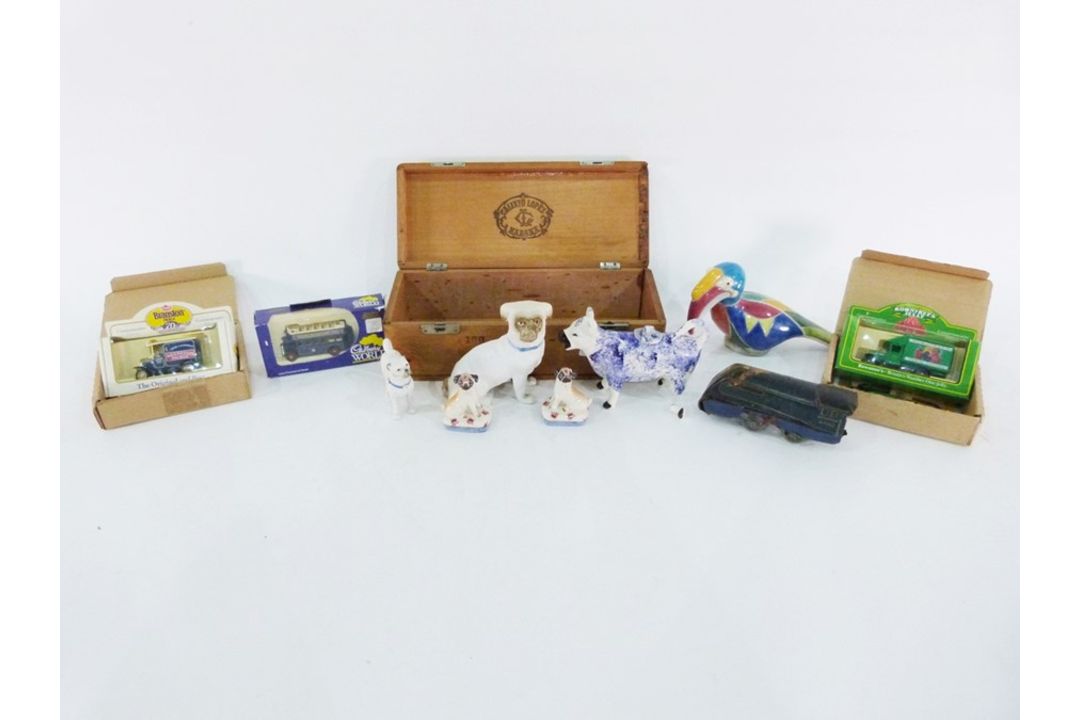 Assorted framed prints, zita, lidded terracotta small pots, a Habana wooden cigar box, a clockwork - Image 2 of 3