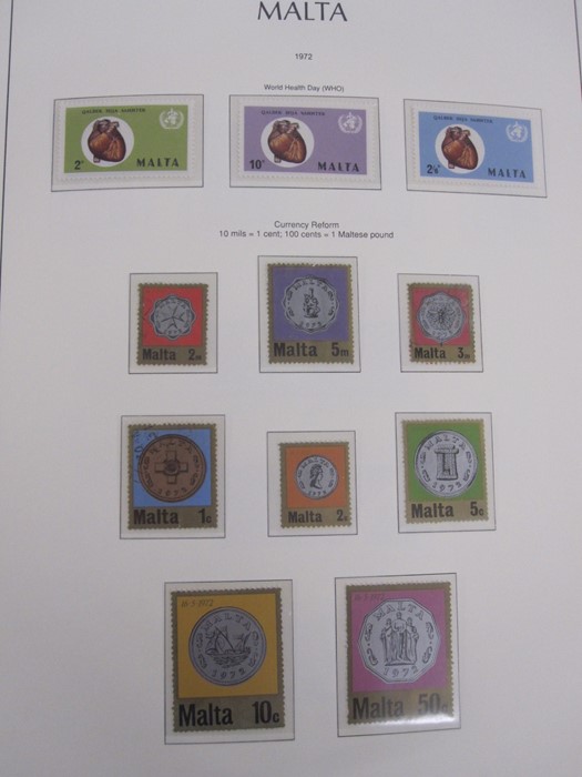 Album of Malta stamps, page of 1/2d 1860 through to 1966 appears complete, includes 1922 10s - Image 19 of 21