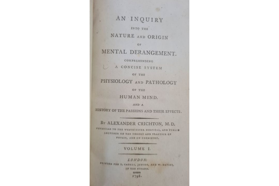 Crichton, Alexander " An Enquiry into the Nature and Origin of Mental Derangement. Comprehending A - Image 30 of 52
