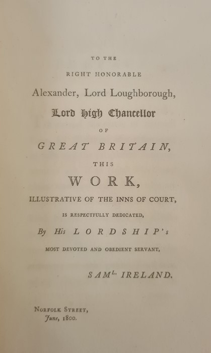 Ireland, Samuel " Picturesque Views with An Historical Account of the Inns of Court in London and - Image 5 of 12